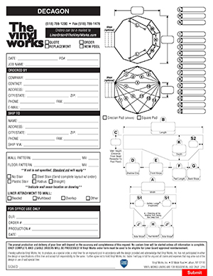 Decagon Liner Order Form