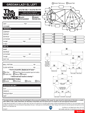 Grecian Lazy EL Left Liner Order Form