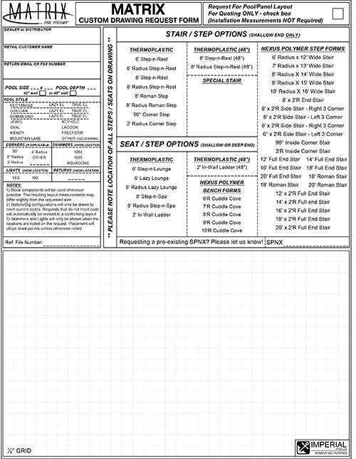 Matrix Pool Drawing Request Form