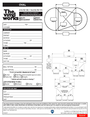 Oval Liner Order Form